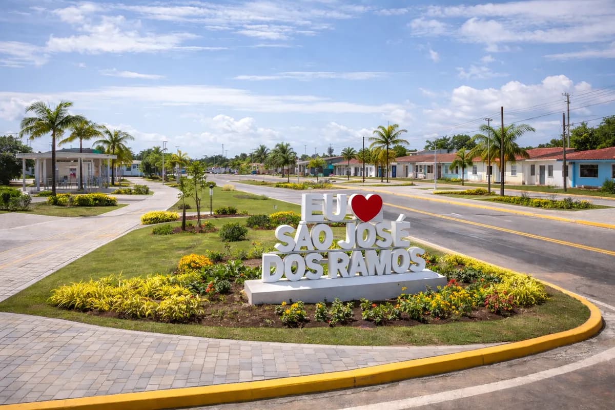 Vista do projeto Urbanização de Canteiros em São José dos Ramos, PB