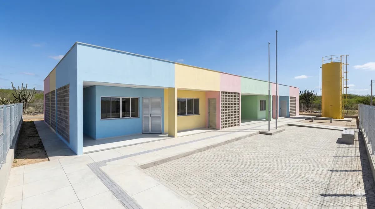 Vista do projeto Creche Pró-Infância - Convênio FNDE executado pela WJX Construções em Esperança, PB no ano de 2025