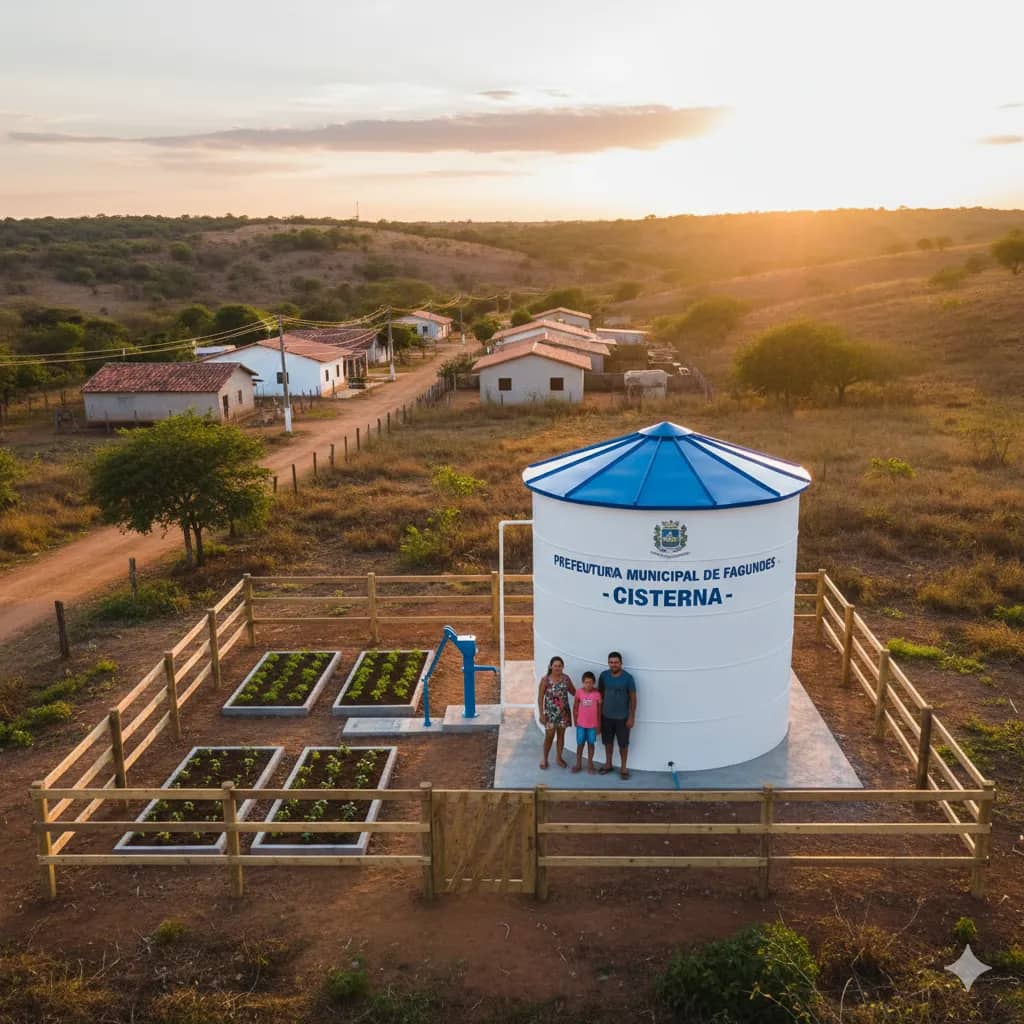 Obra Implantação de Melhorias Sanitárias (Cisternas) executada pela WJX Construções em Fagundes, PB