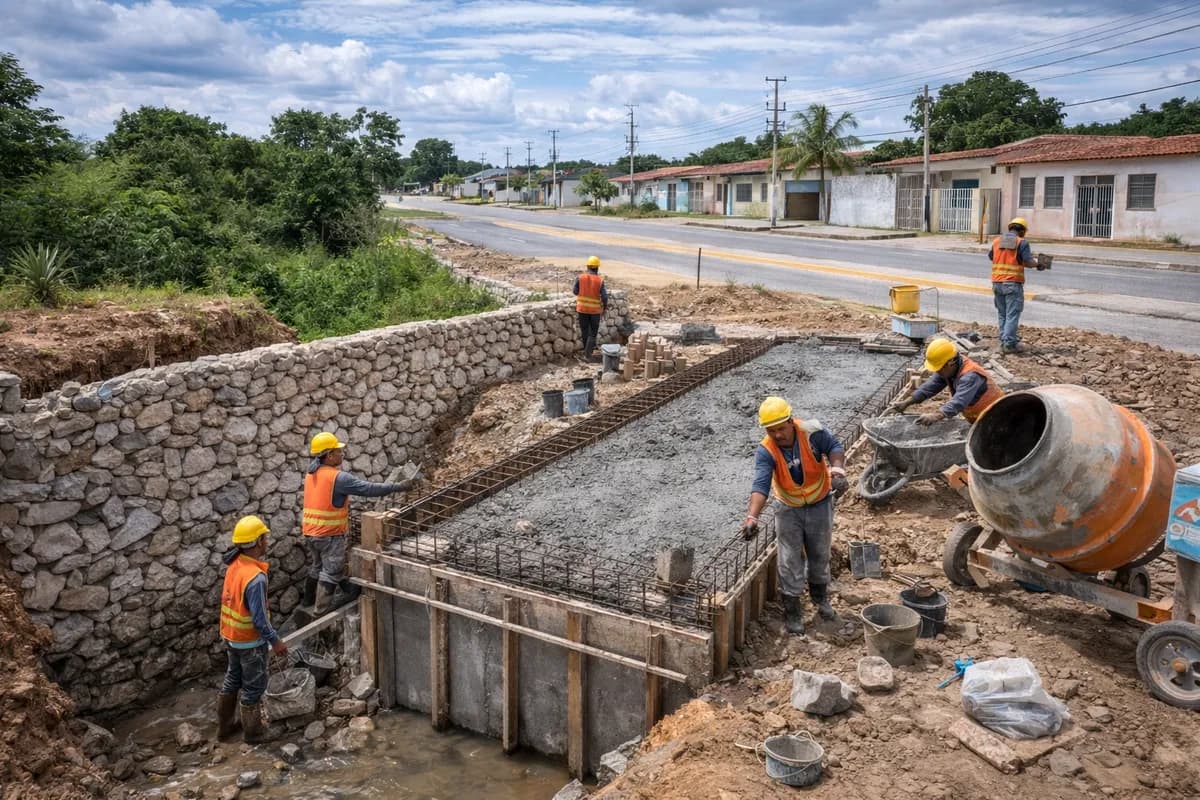 Vista do projeto Construção de Travessia de Veículos e Pedestres executado pela WJX Construções em Guarabira, PB no ano de 2024