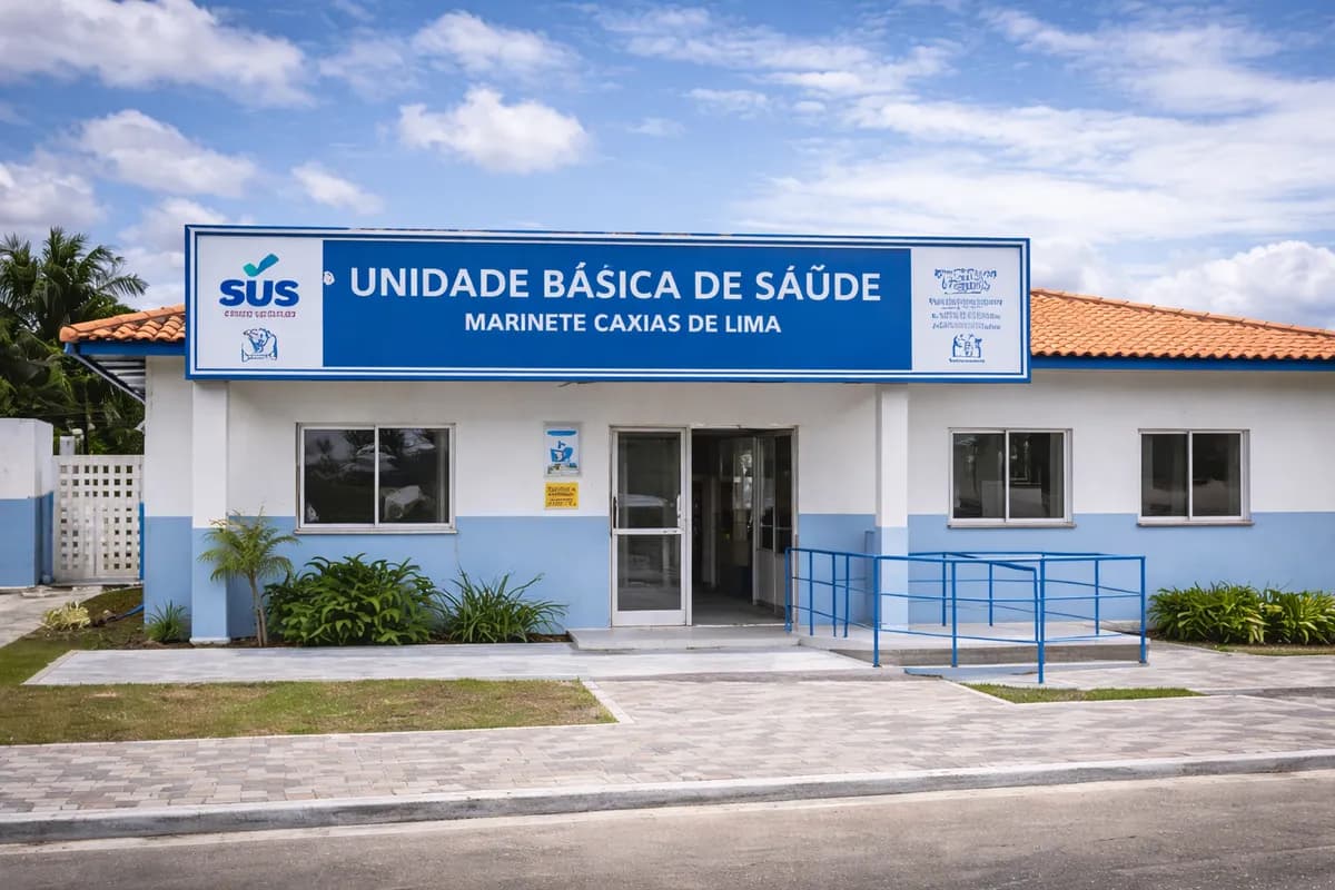 Vista do projeto Reforma da Unidade de Saúde Marinete Caxias de Lima executado pela WJX Construções em São José dos Ramos, PB no ano de 2024