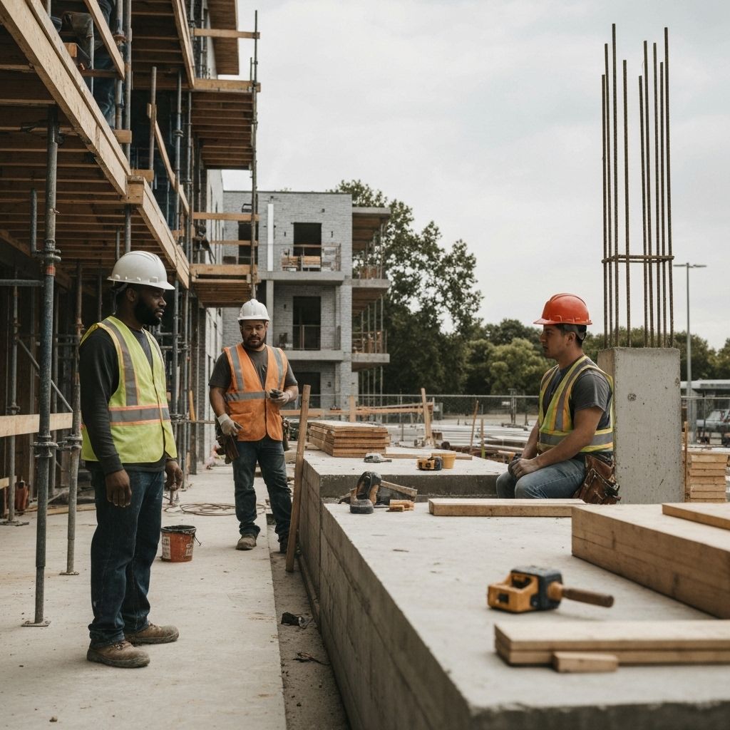 Equipe da WJX trabalhando em canteiro de obras